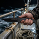 Blackout Sea Lion in hand