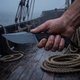 Black Beard fixed blade knife in hand